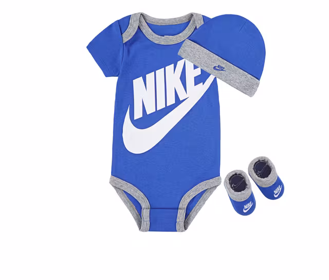 Nike Infant Futura 3 Piece Onesie Set in Game Royal 0-6 color
