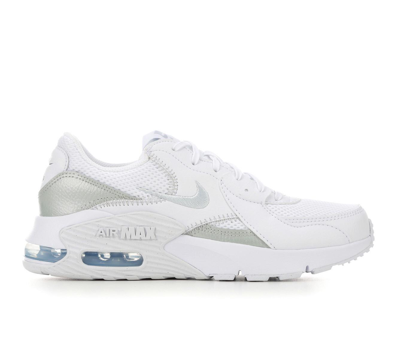 Women's Nike Air Max Excee Sneakers in White/Silver color