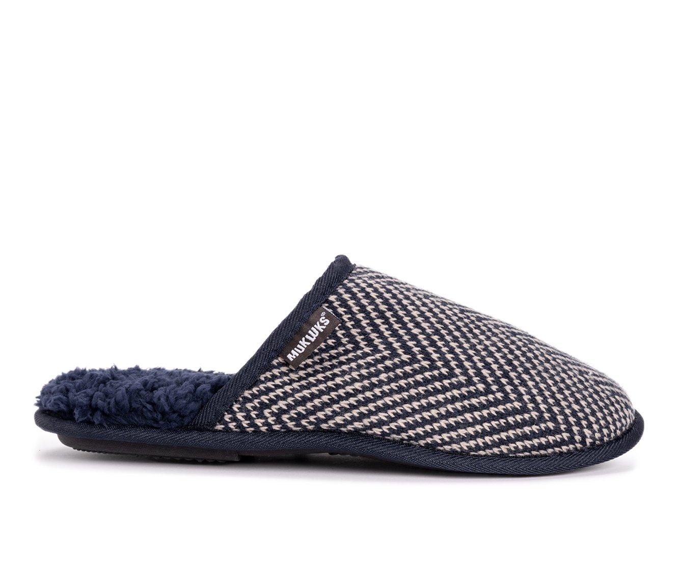 MUK LUKS Gavin Scuff Slippers in Dark Sapphire color