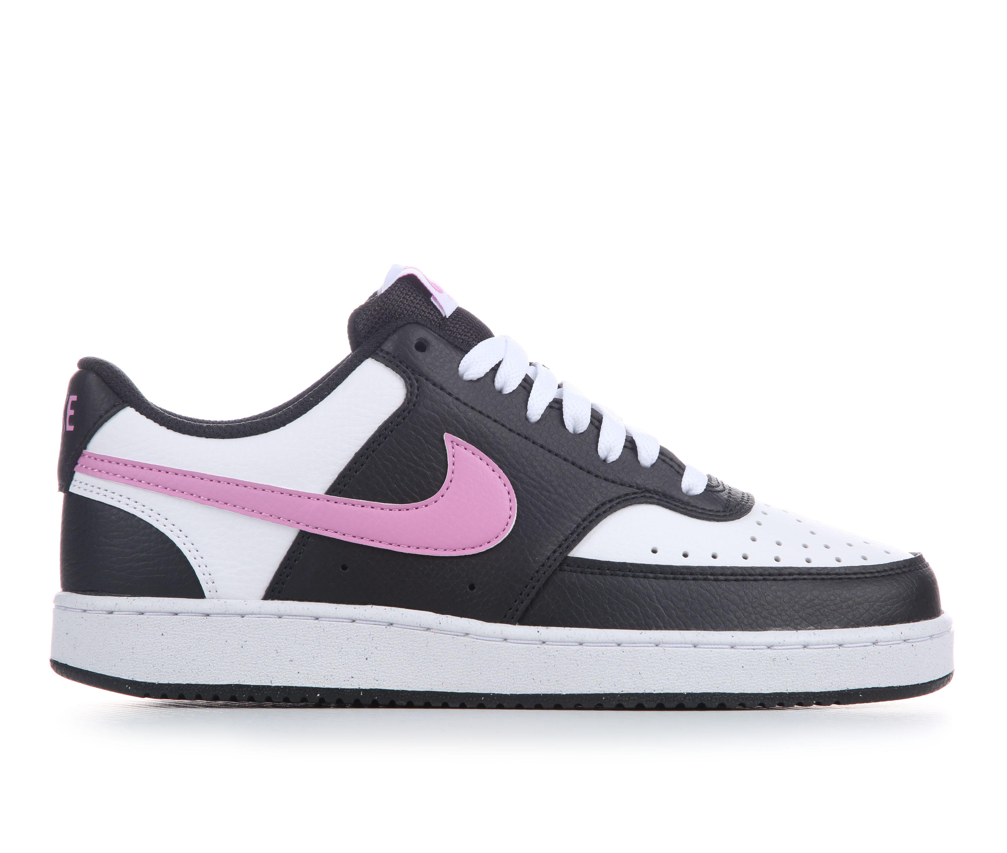 Women's Nike Court Vision Low Next Nature Sustainable Sneakers in Blk/Mag/Pat 013 color