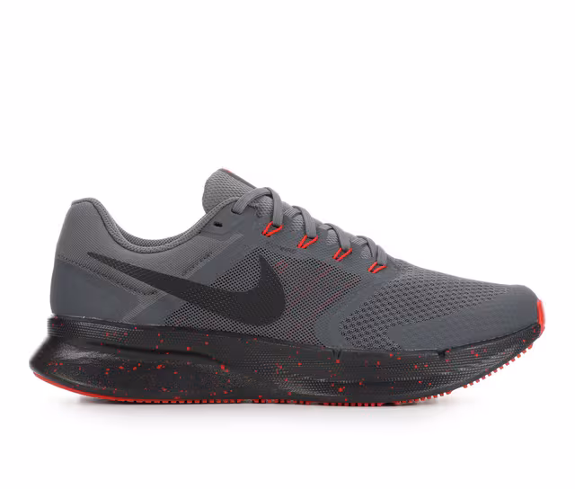 Men's Nike Run Swift 3 Running Shoes in Gry/Blk/Rd 021 color