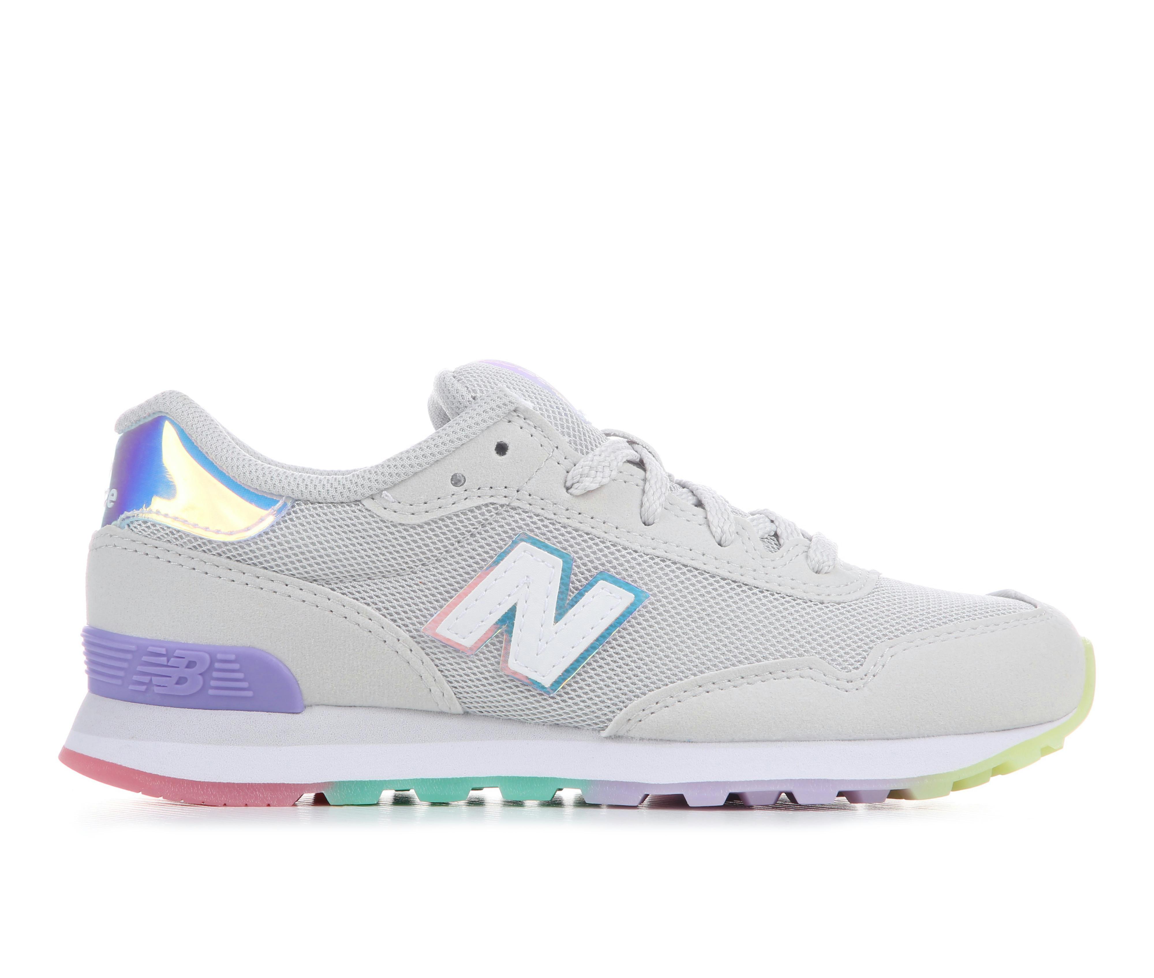 Girls' New Balance Little Kid 515 Running Shoes in Wht/Purp/Multi color