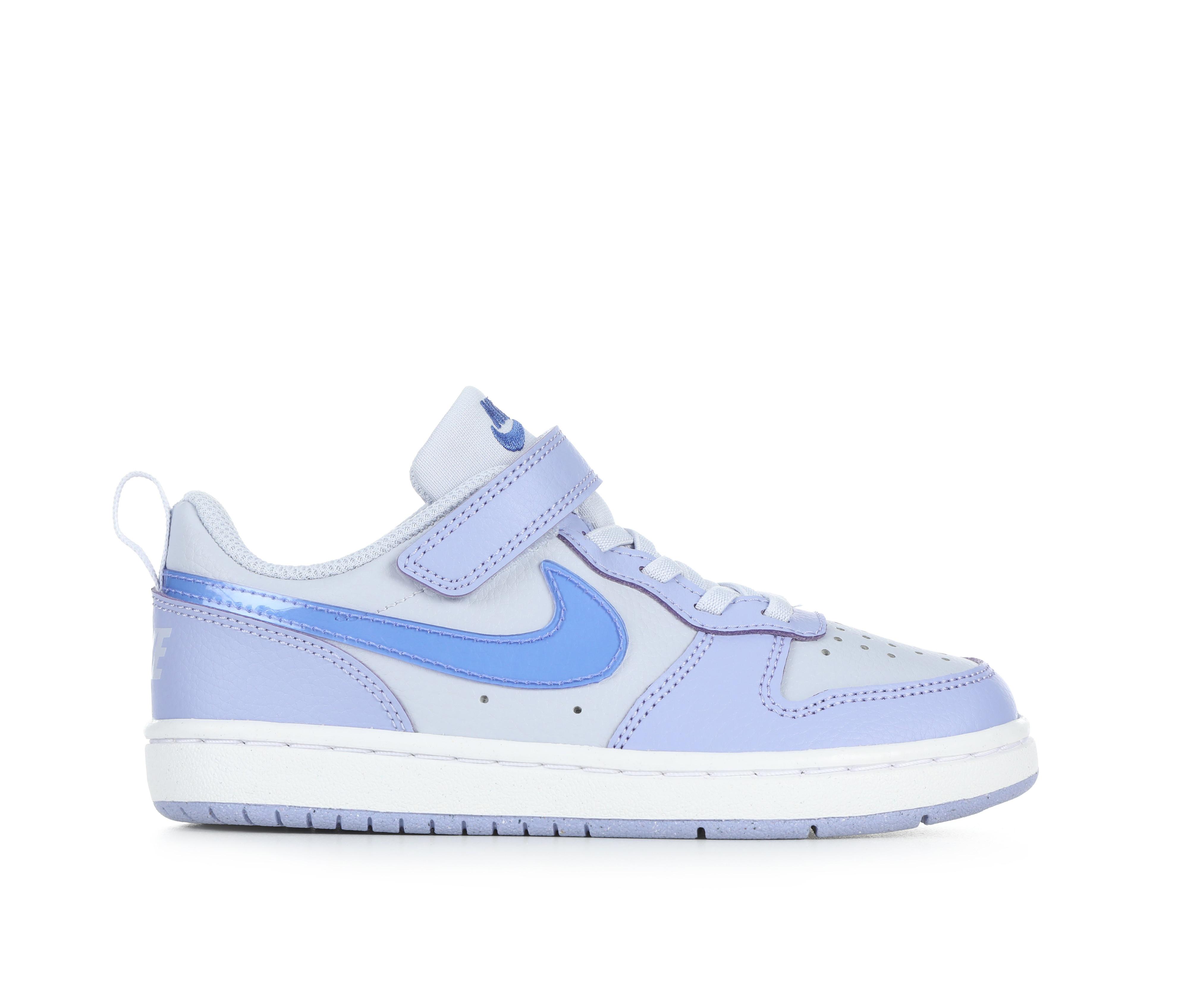 Kids' Nike Little Kid Court Borough Low Recraft Sneakers in Thist/Ghost/Wht color