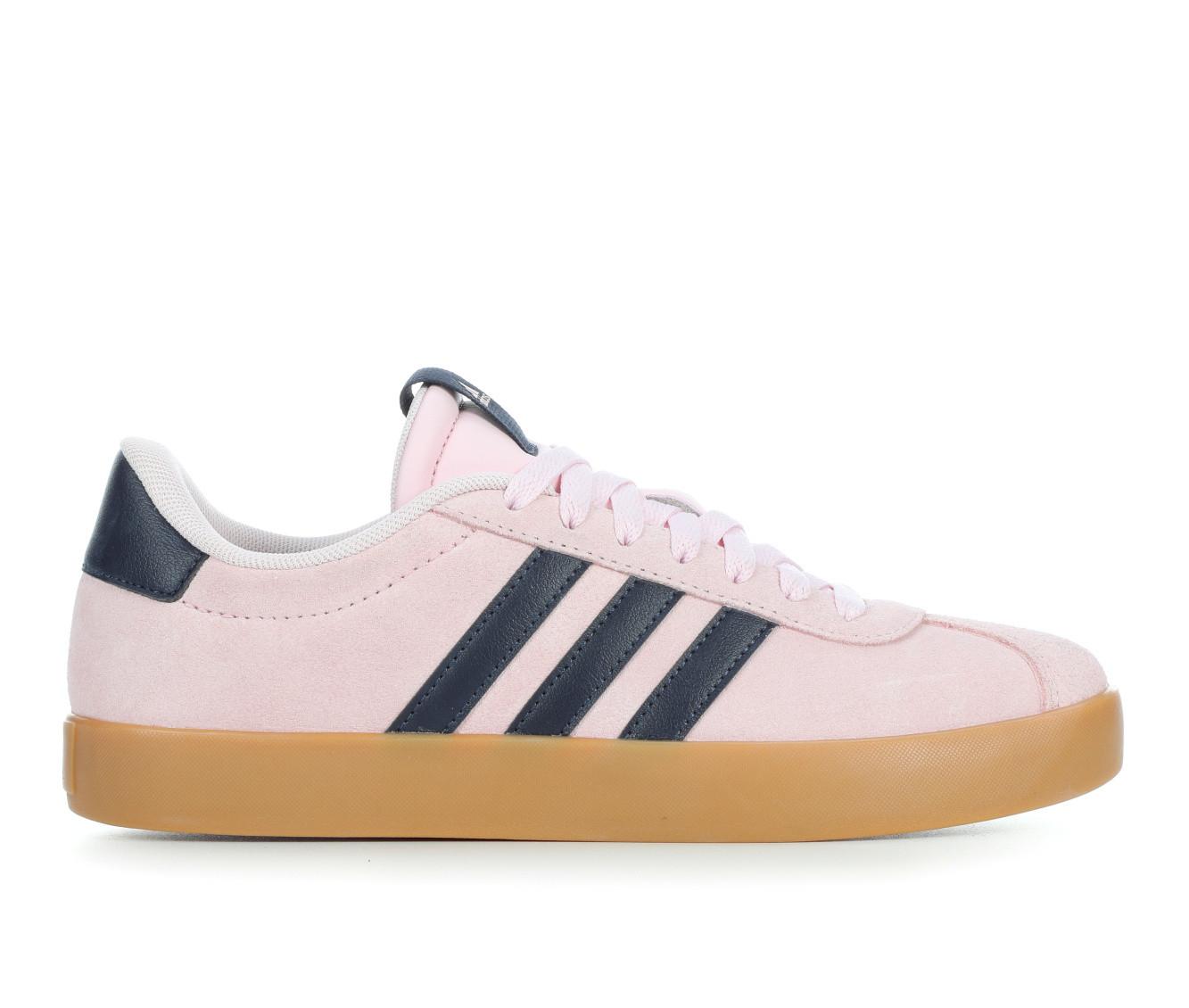 Women's Adidas VL Court 3.0 Sneakers in Pink/Navy/Gum color