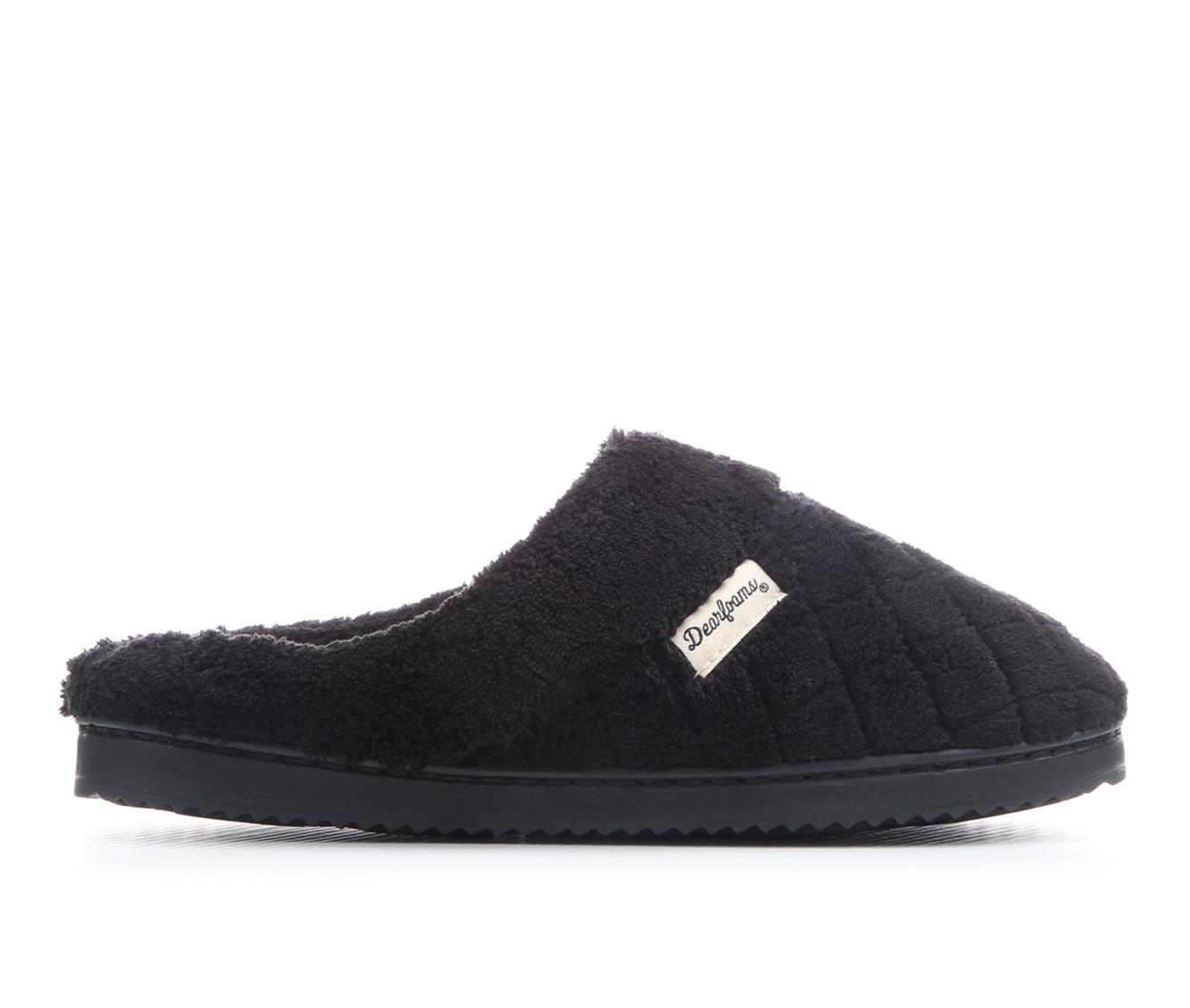 Dearfoams Libby Quilted Terry Clog Slippers in Black color