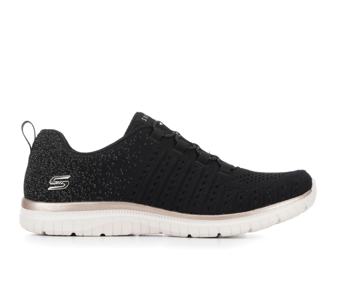 Women's Skechers Virtue 104424 in Black/Rose Gold color