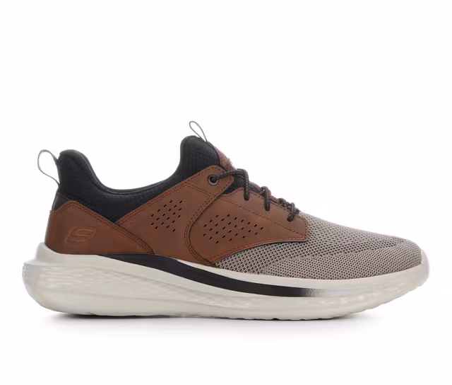Men's Skechers 210892 Slade Breyer Casual Shoes in Brown Tan color