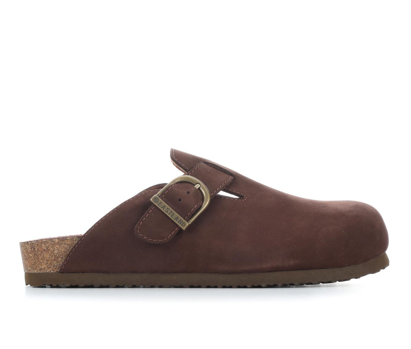 Men's Eastland Gabe Clogs in Brown Leather color