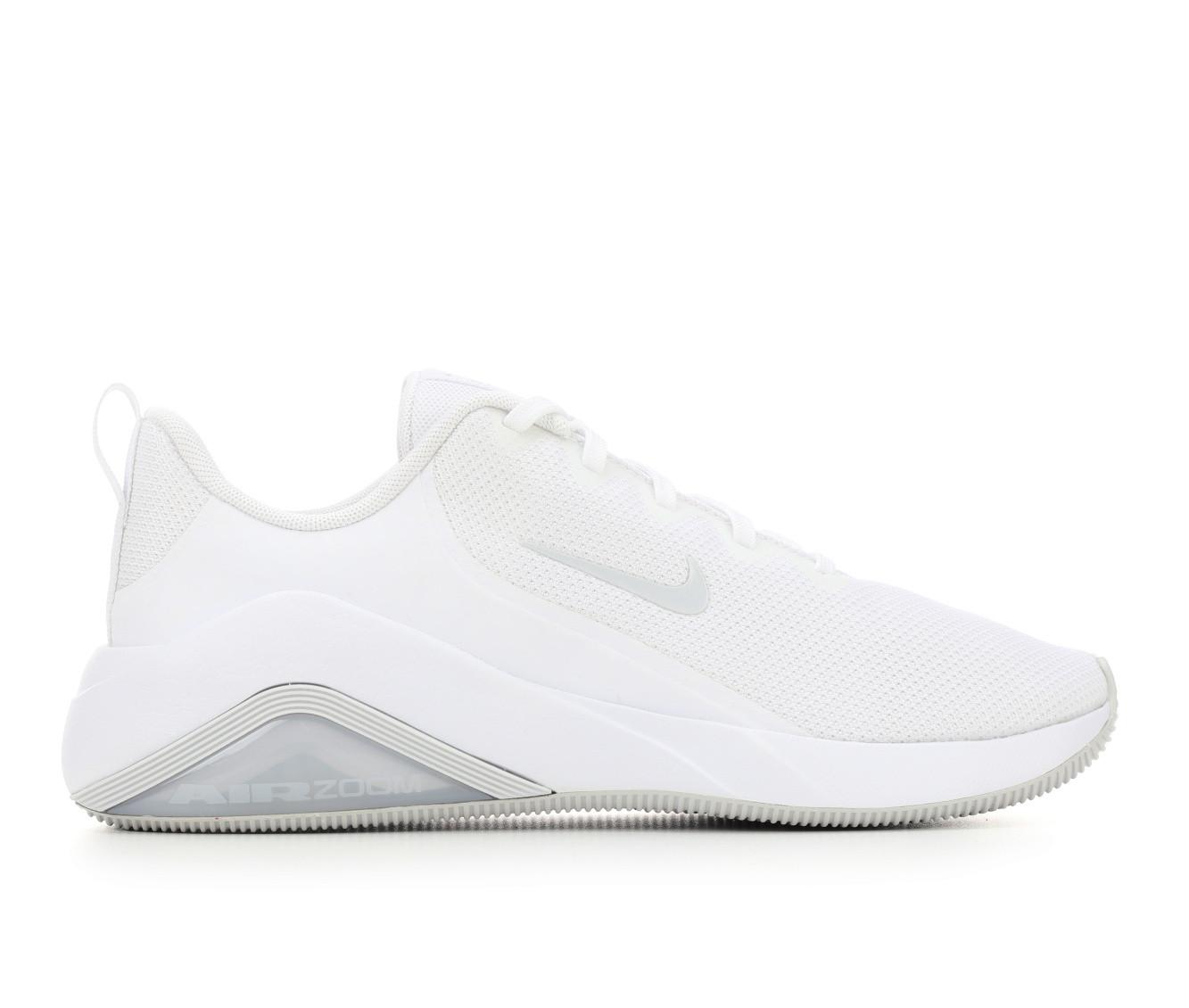 Women's Nike Air Bella 7 Training Shoes in Wht/Plat color