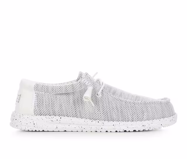 Men's HEYDUDE Wally Stretch Sox Casual Shoes in Storm color