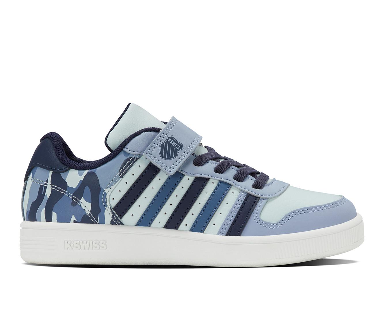Kids' K-Swiss Little Kid & Big Kid Court Palisades Sneakers in Blue/Ice/Cameo color