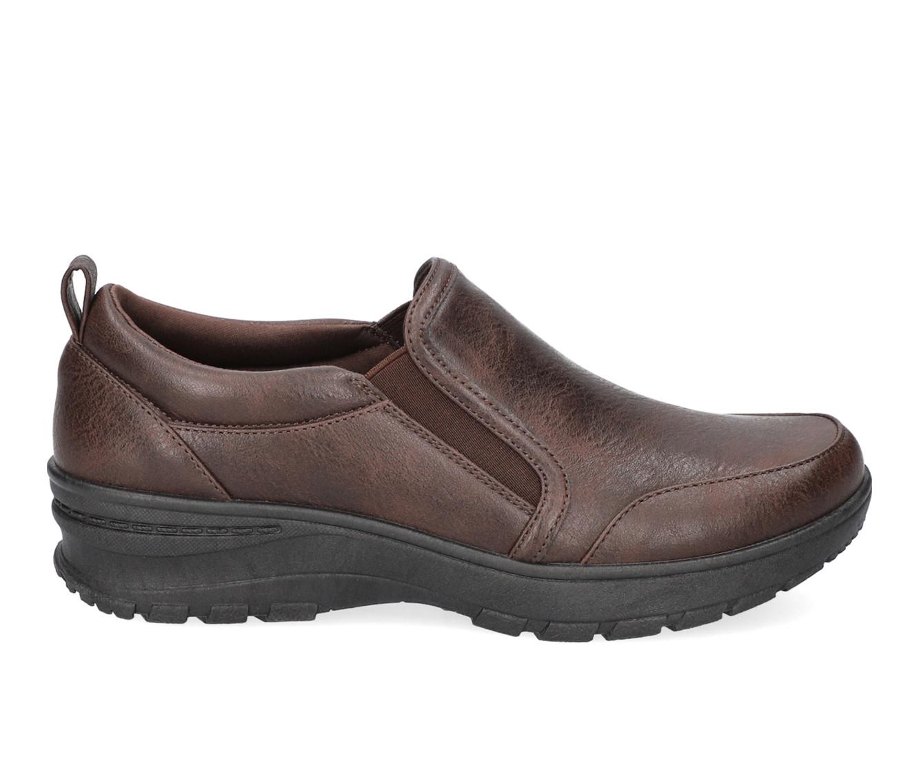 Women's Easy Works by Easy Street Garland Slip Resistant Shoes in Brown color