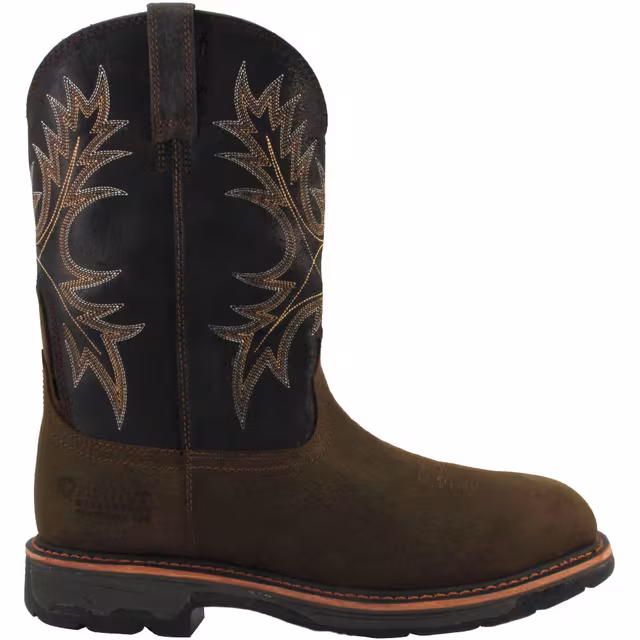 Men's Ariat Workhog CT H20 Work Boots in Brown color