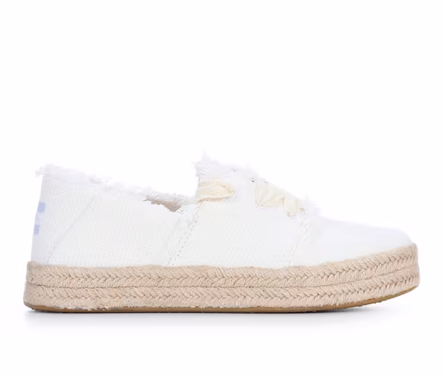 Women's TOMS Carolina Lace Up Casual Shoes in White color