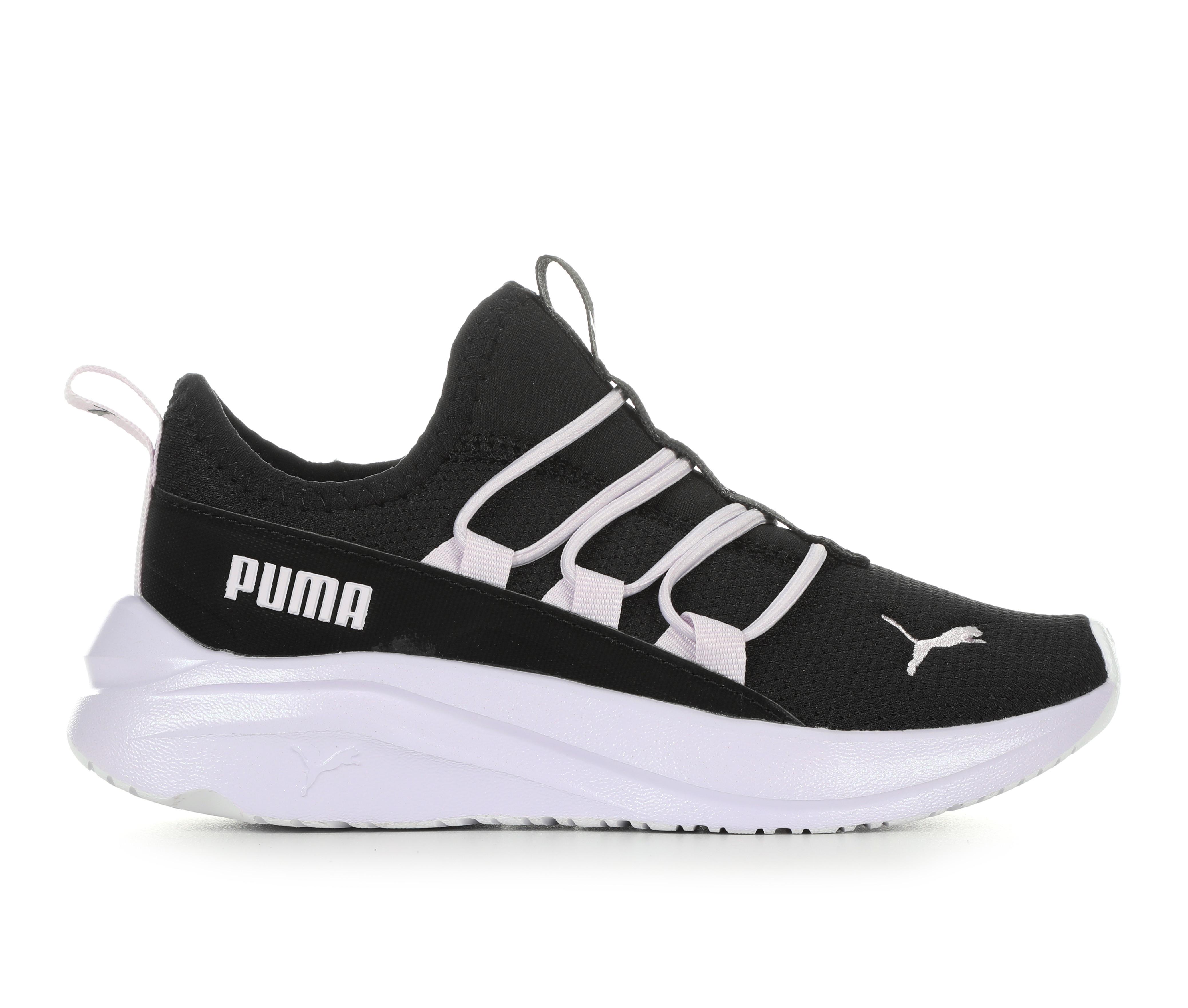 Girls' Puma Little Kid Softride One4All Running Shoes in Black/Pink color