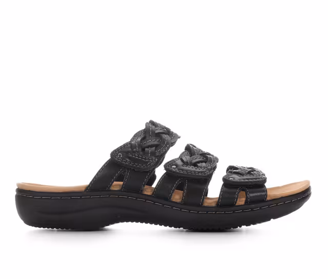 Women's Clarks Laurieann Rio Sandals in Black color