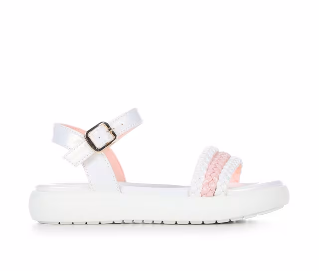 Girls' Kensie Girl Little Kid & Big Kid Agnes Sandals in White/Pink color