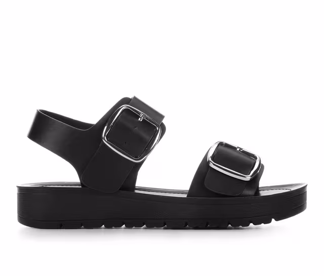 Women's Unr8ed Jackie-S Wedge Sandals in Black color