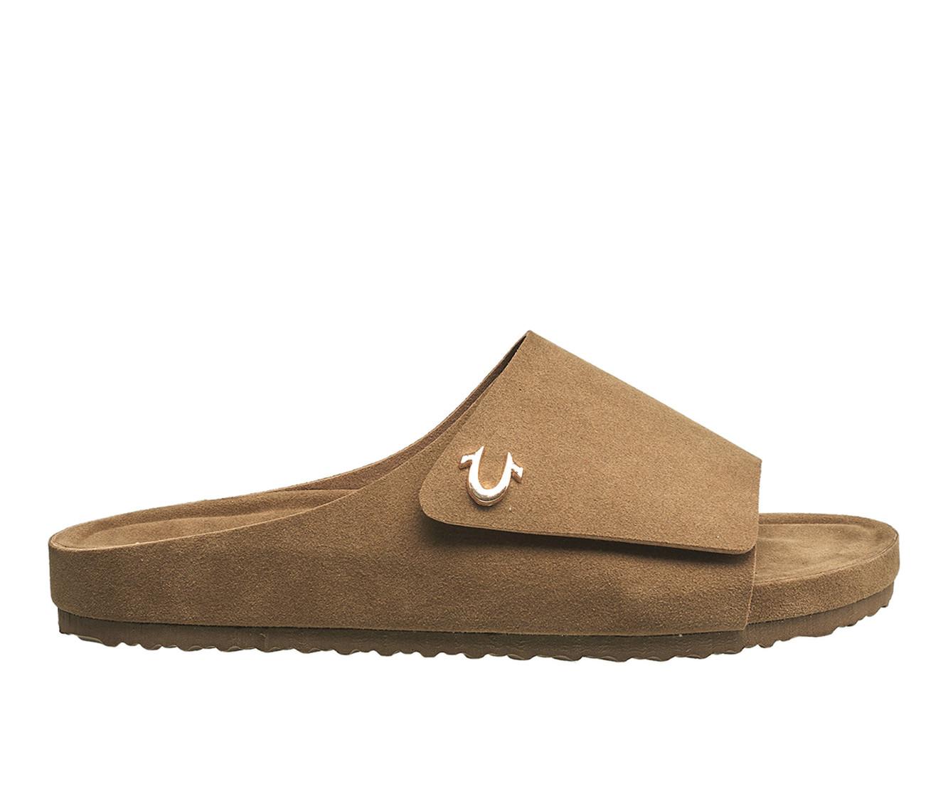 Men's True Religion Billy Sport Slides in Taupe color