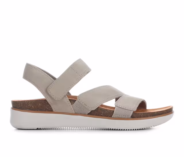 Women's Skechers Cali Lifted Comfort Wedge Sandals in Taupe color