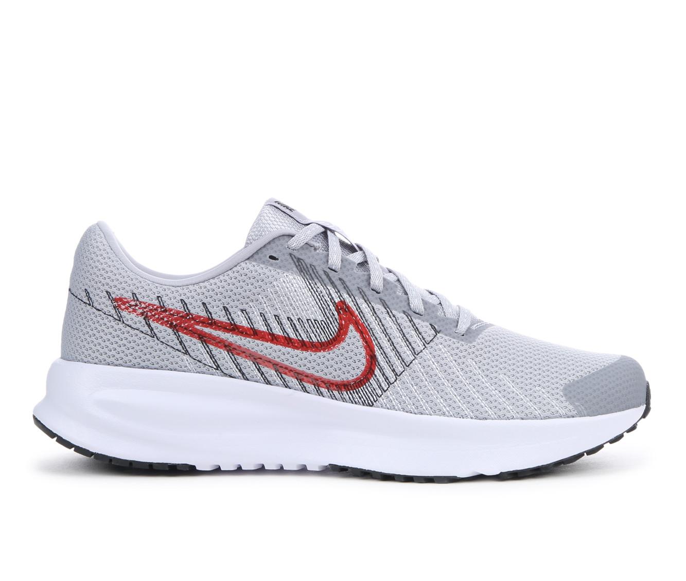 Men's Nike Run Defy Running Shoes in Grey/Red color