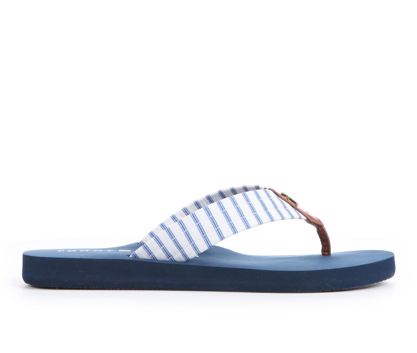 Women's Tommy Hilfiger Climol Flip-Flops in Blue/White color