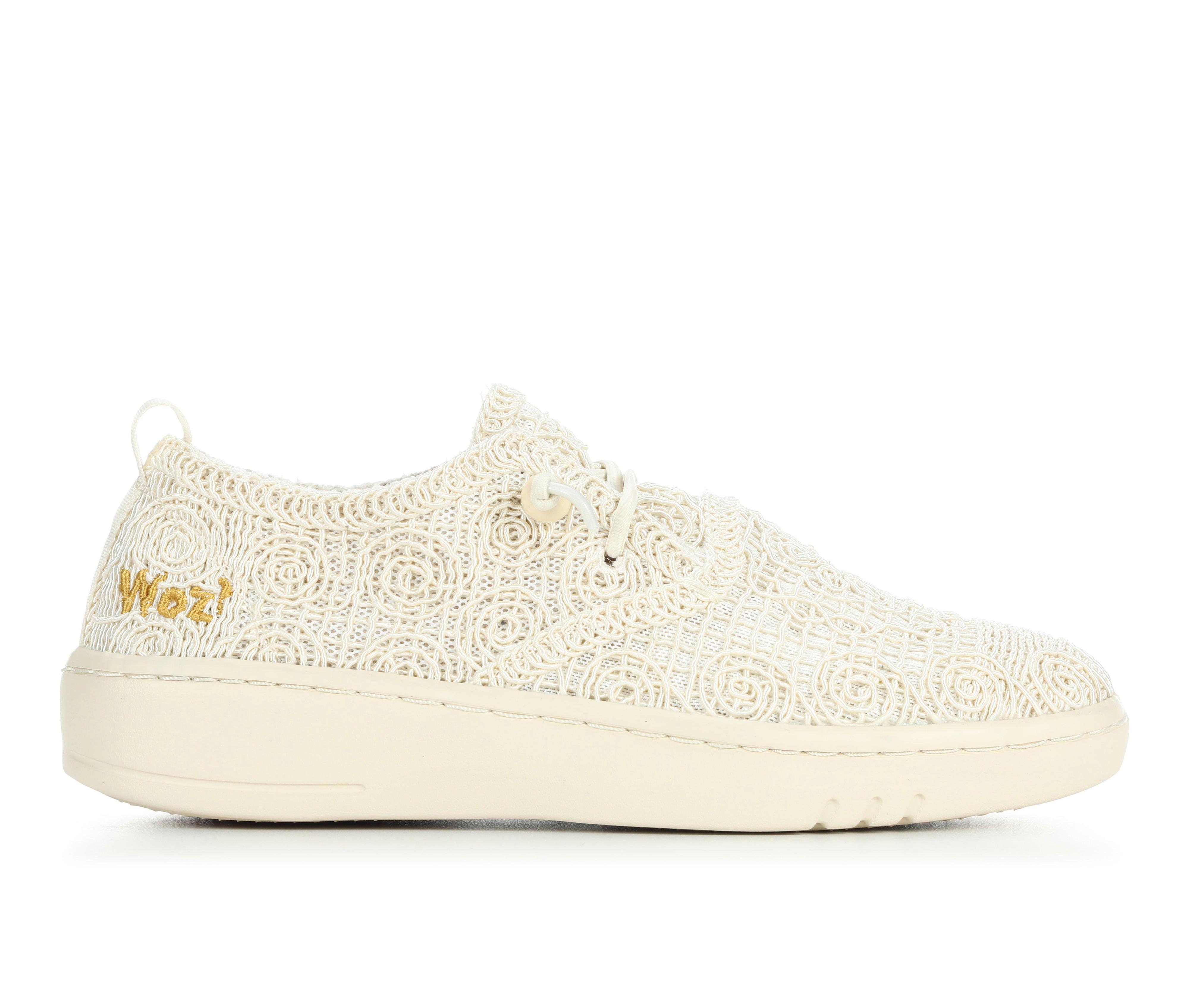 Women's Woz Robbie Slip-On Shoes in Crochet Ecru color
