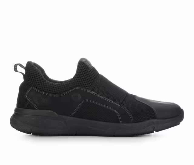 Men's Nunn Bush Grazie AP1 Slip On Safety Shoes in Black color