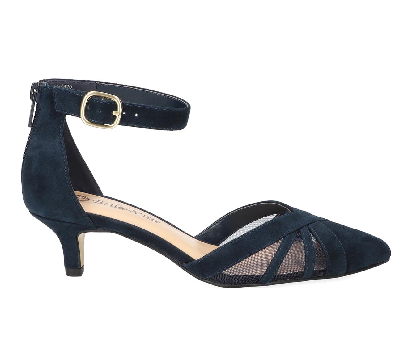 Women's Bella Vita Malani Pumps in Navy Suede color