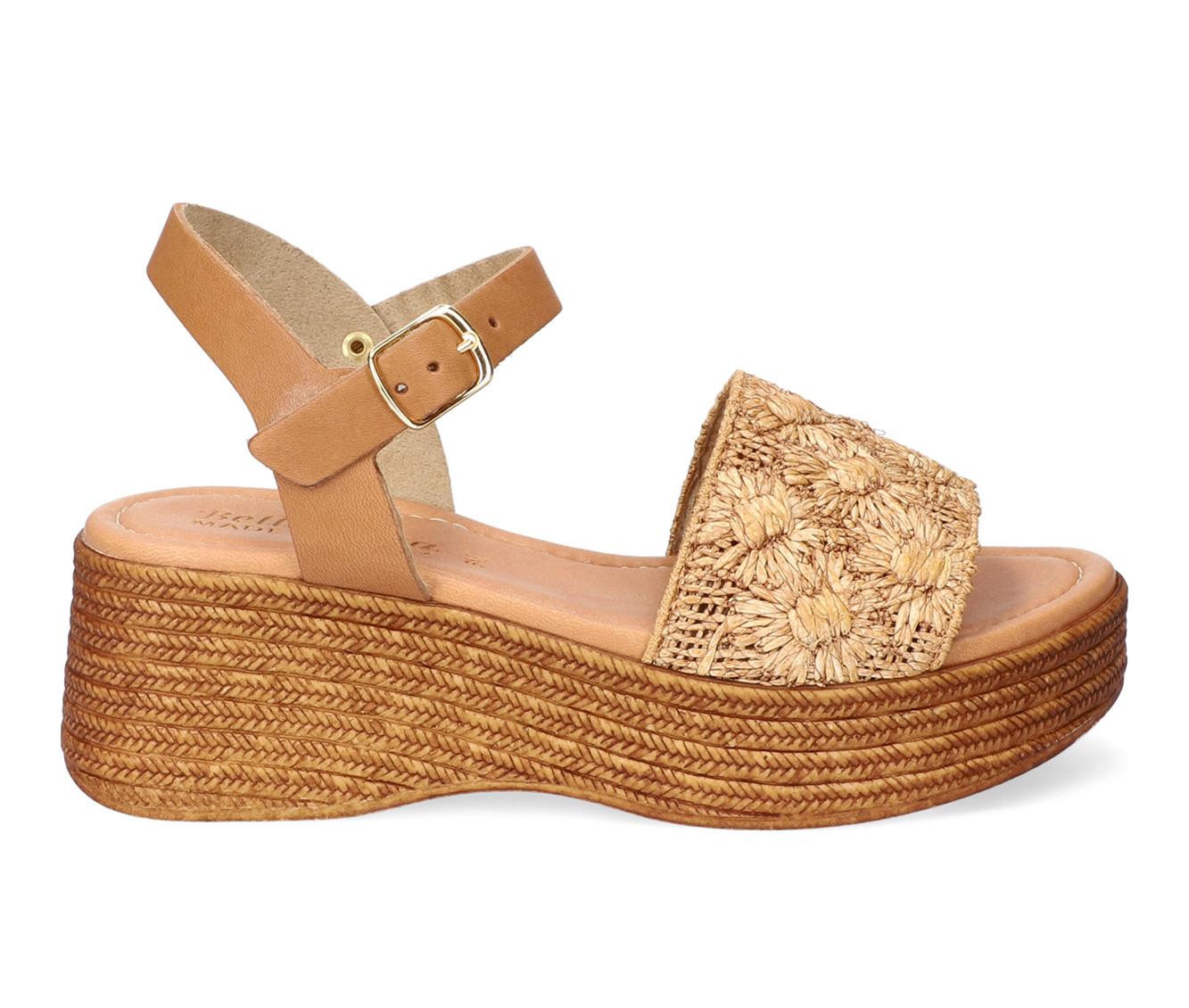 Women's Bella Vita Italy Kea Wedges in Natural Floral color