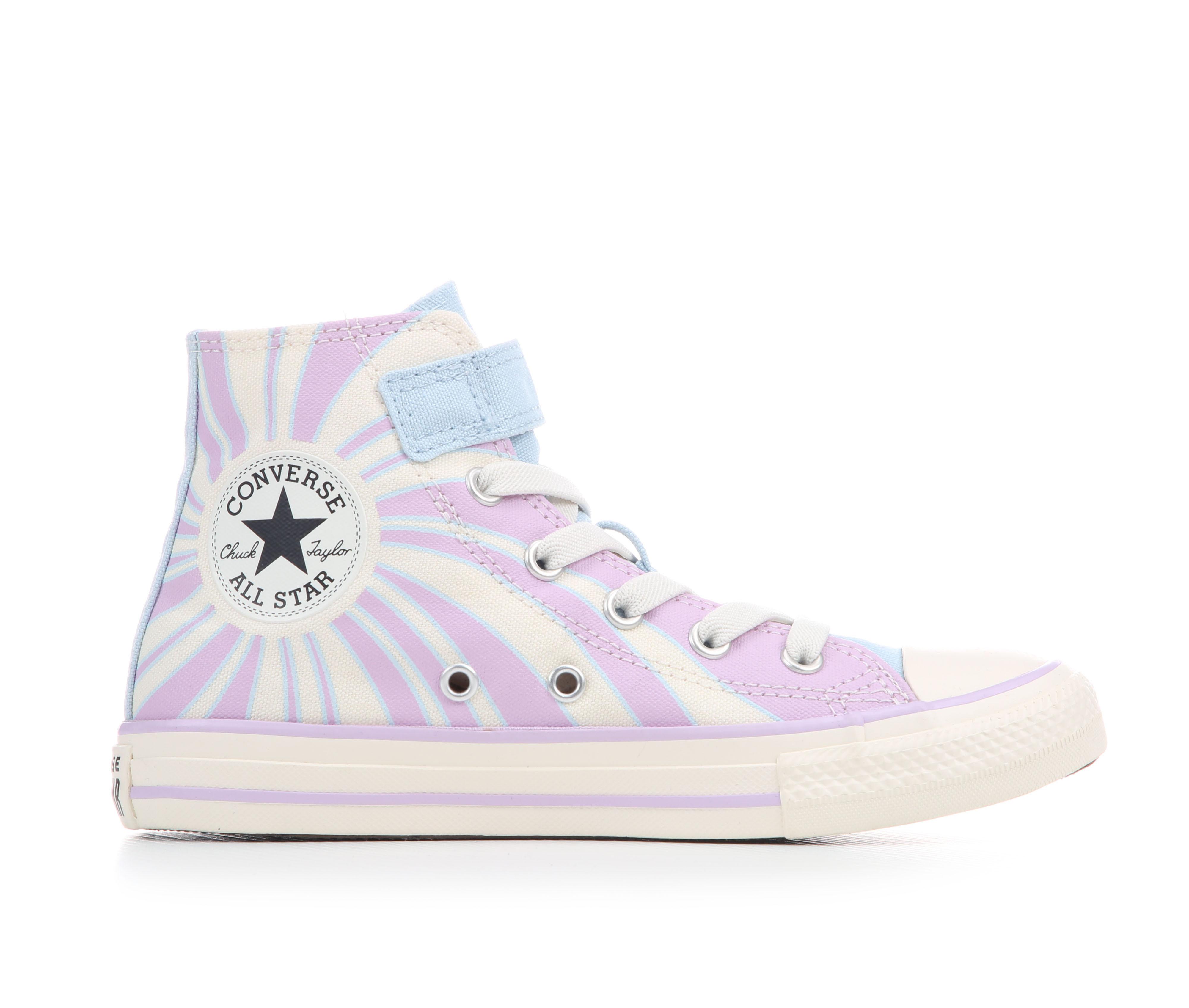 Girls' Converse Little Kid Chuck Taylor All Star Hi Sneakers in Clr Skies/Lvndr color