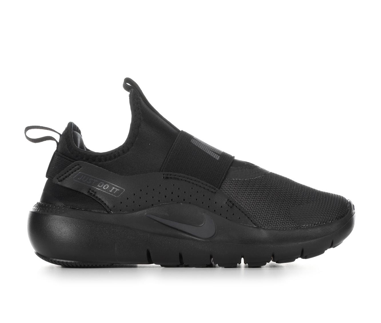Kids' Nike Little Kid Flex Runner 4 Running Shoes in Black/Black color