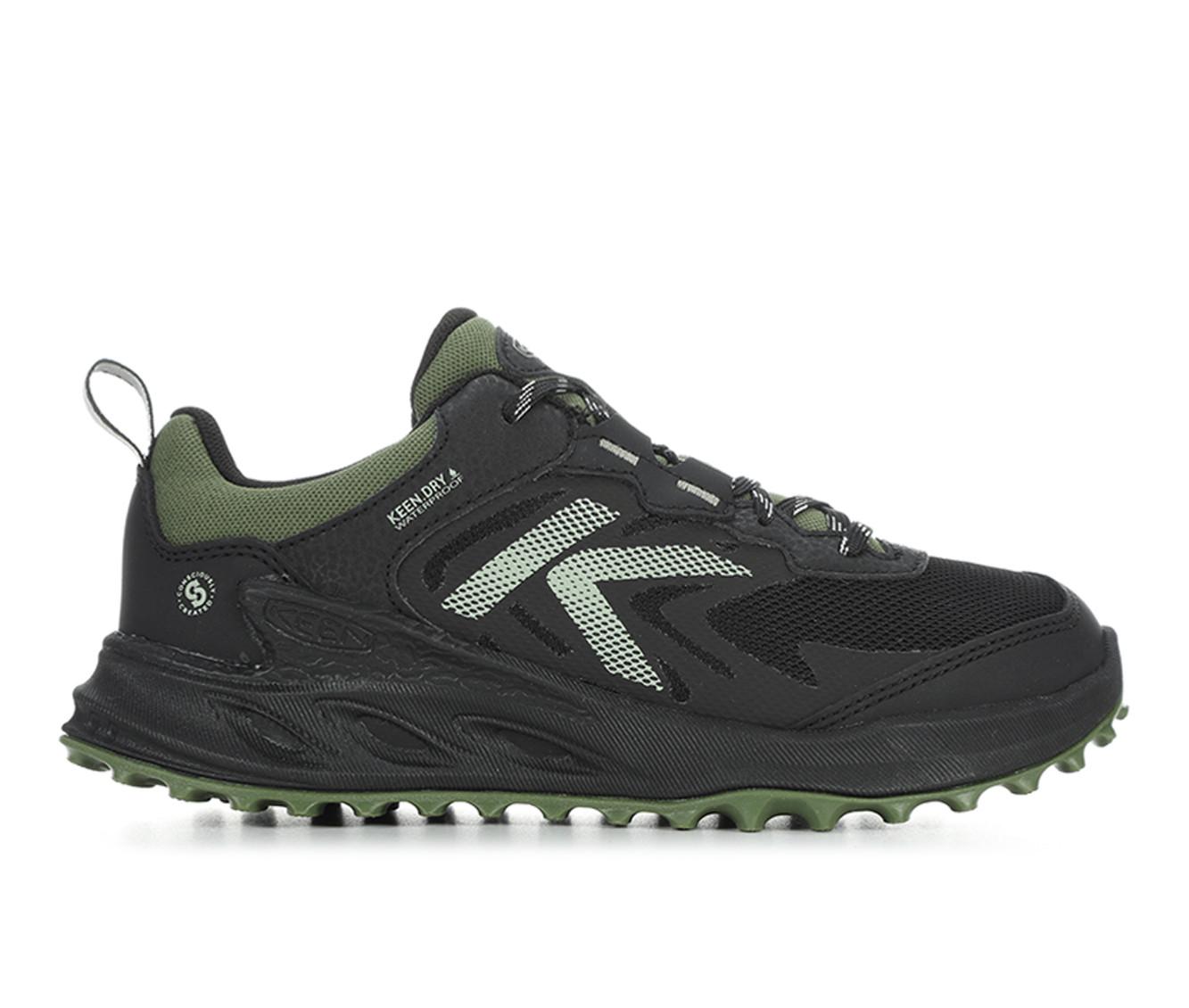 Boys' Keen Outdoor Little Kid & Big Kid Zionic Waterproof Shoes in Black/Brz Green color