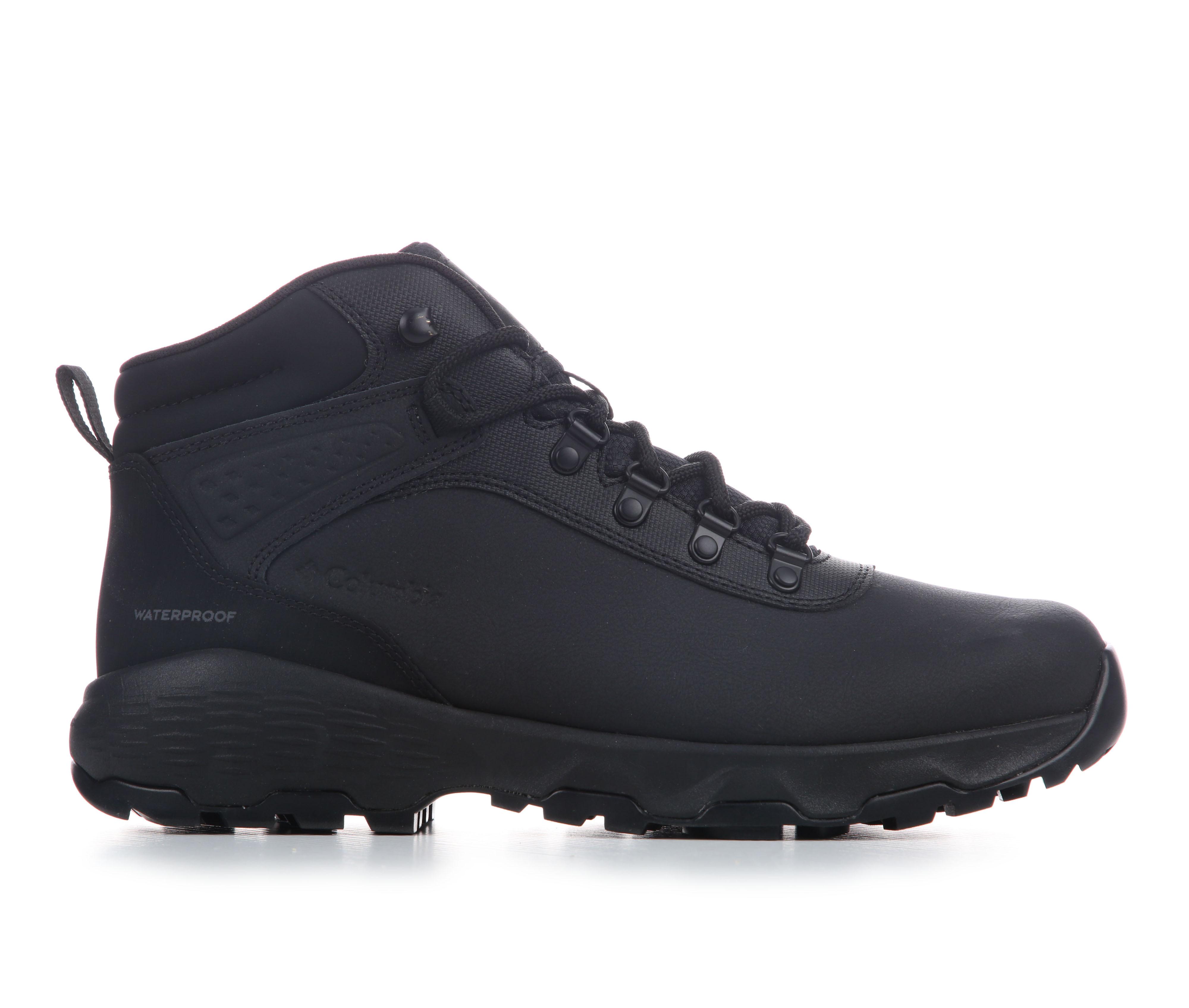 Men's Columbia Newton Wander LTR Hiking Boots in Black/Graphite color