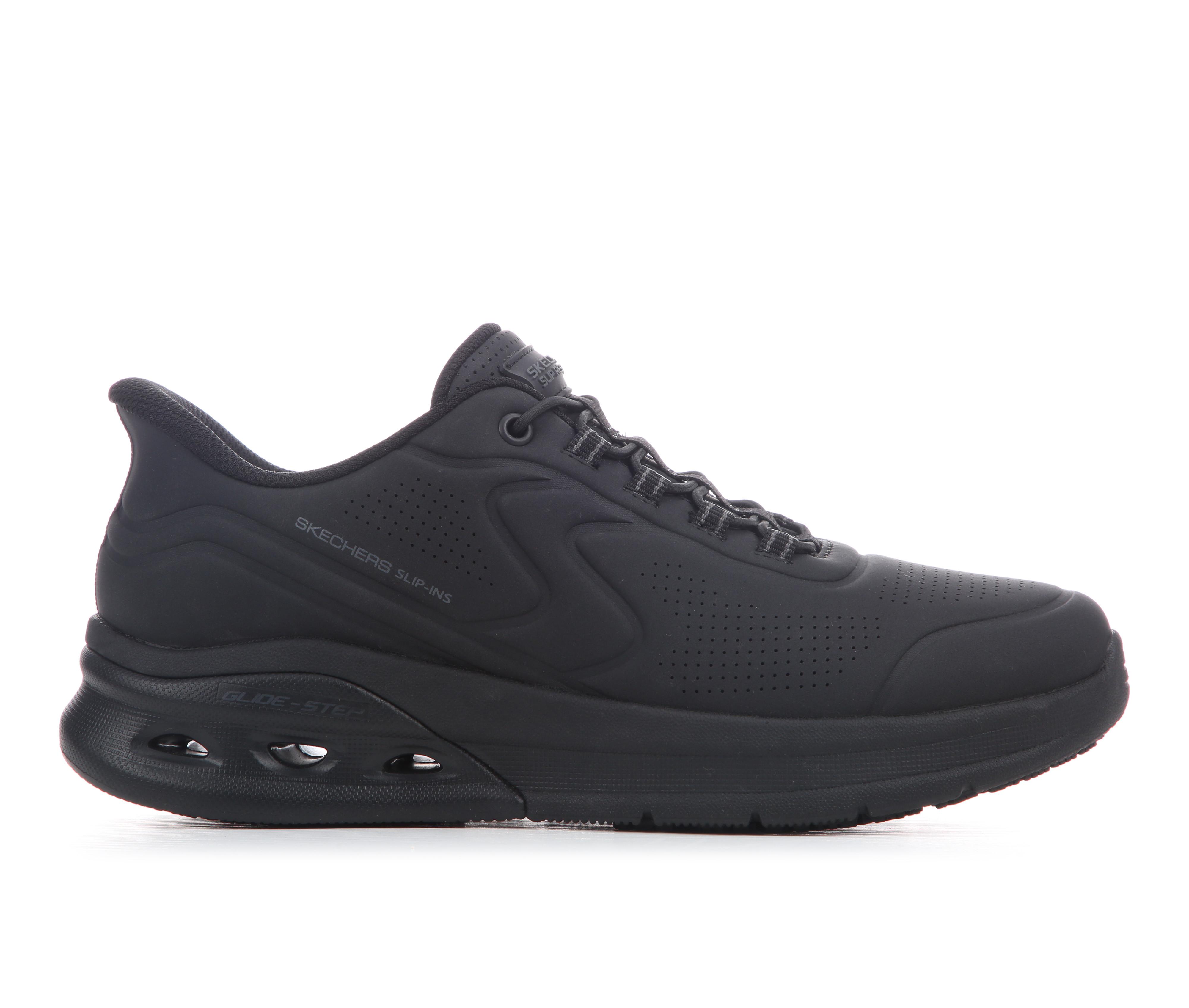 Women's Skechers Work 108336 Arc Waves SR Slip Resistant Shoes in Black color