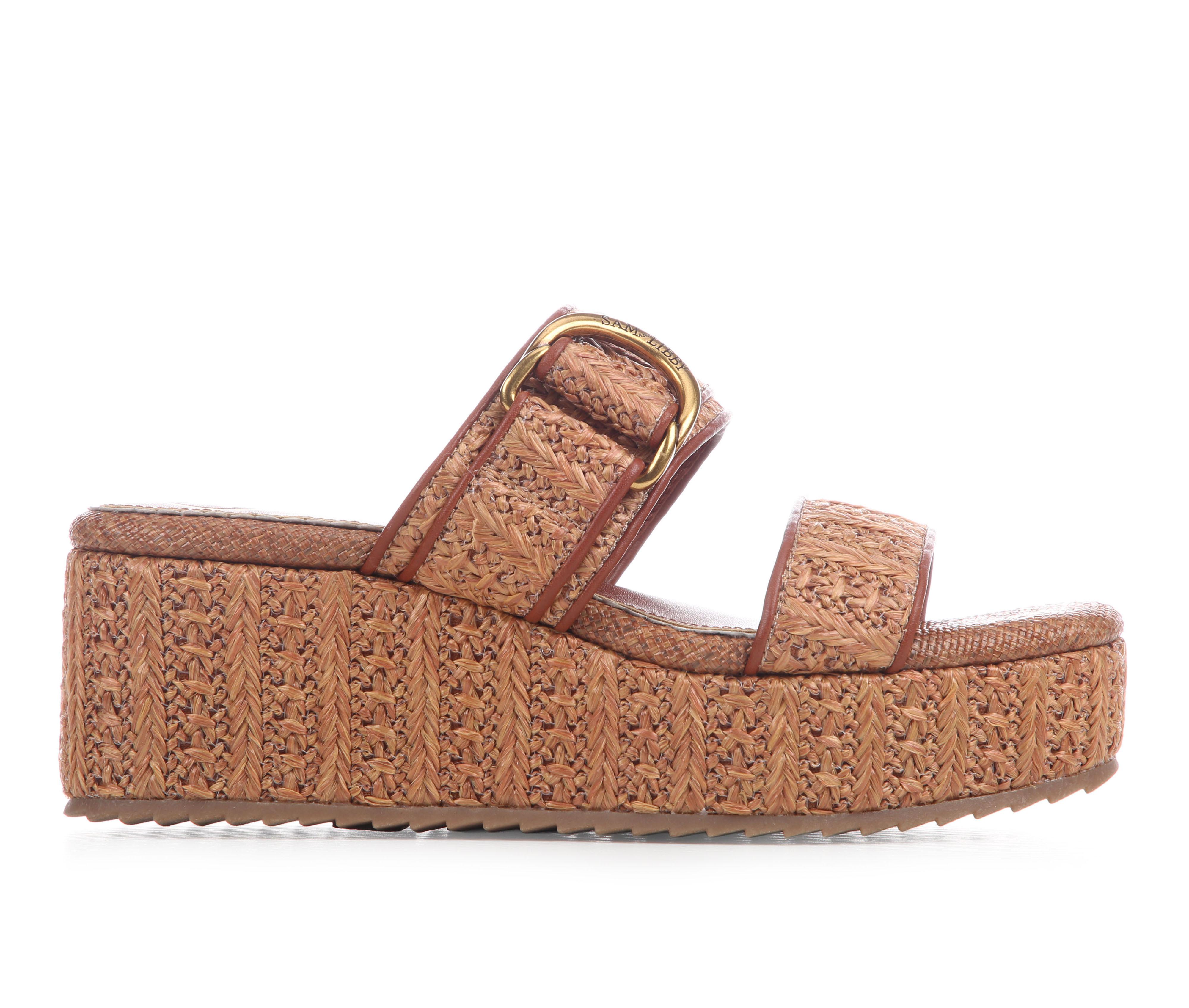 Women's Sam & Libby Clara Wedges in Cuoio color