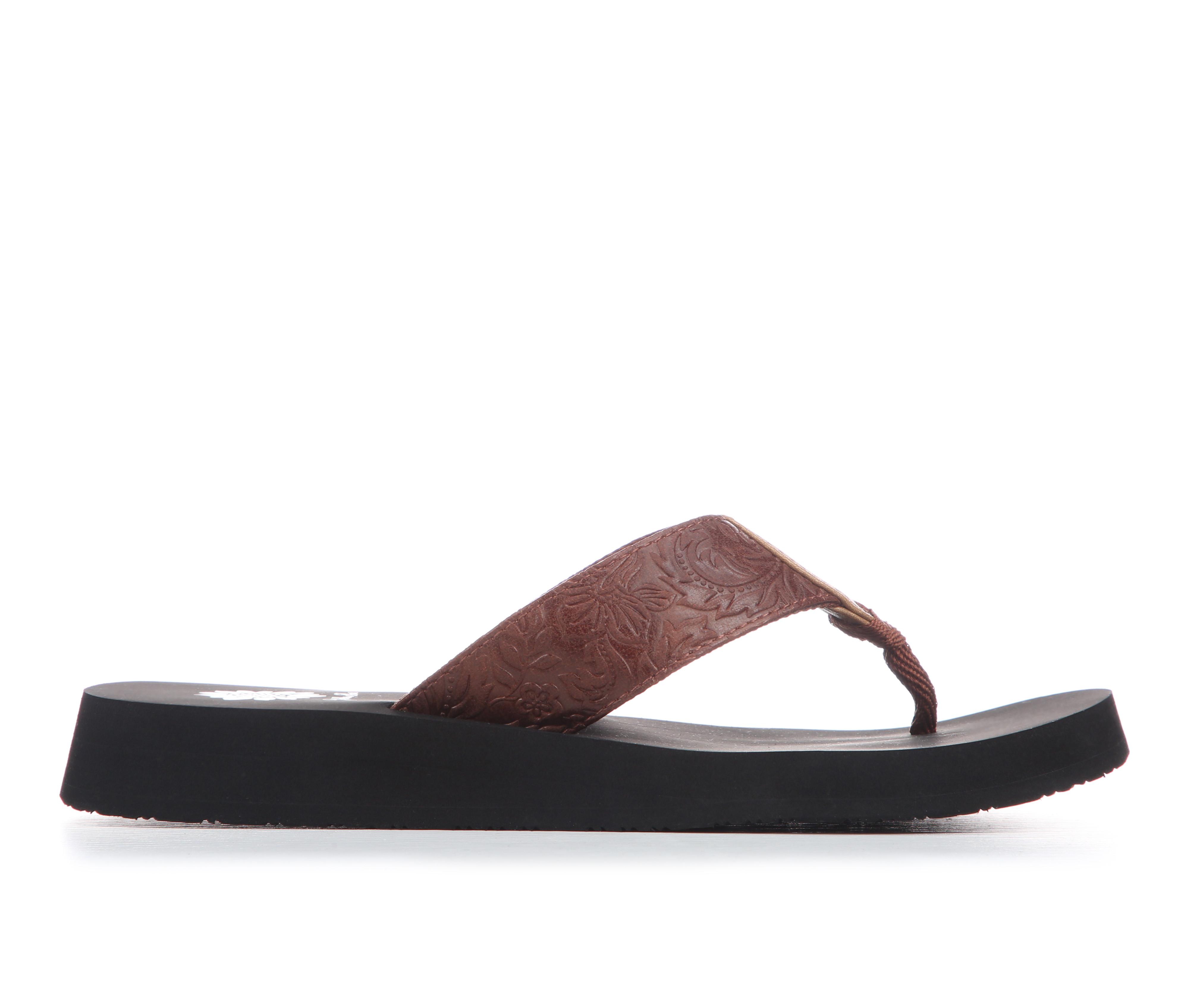 Yellow Box Brinda Flip-Flops in Tan color