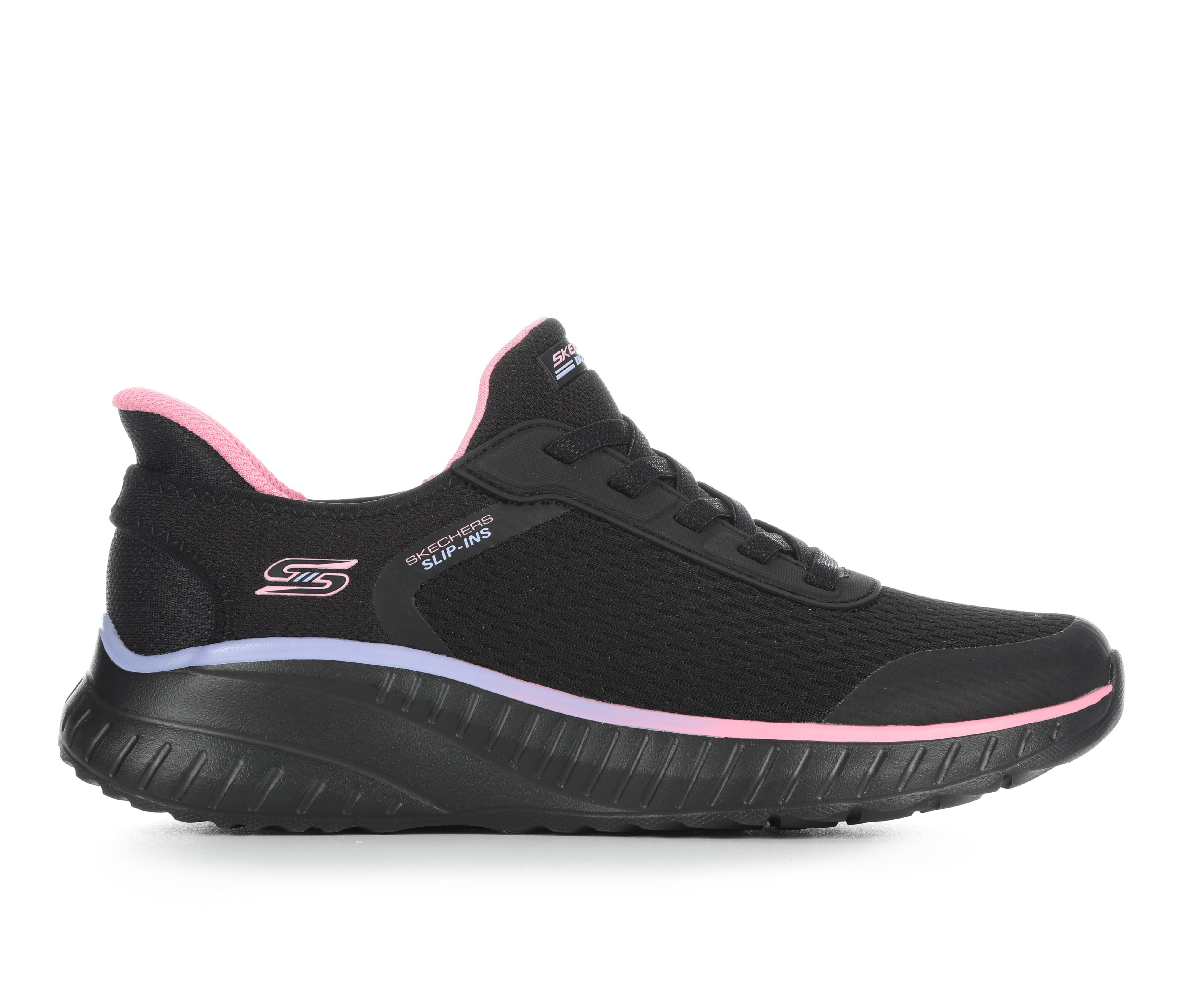 Women's Skechers 117248 BOBS Squad Chaos Slip In Sneakers in Black Ombre color
