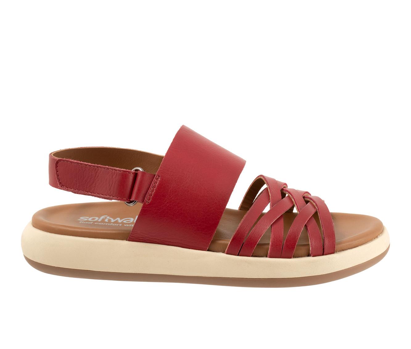 Women's Softwalk Jewell Sandals in Red color