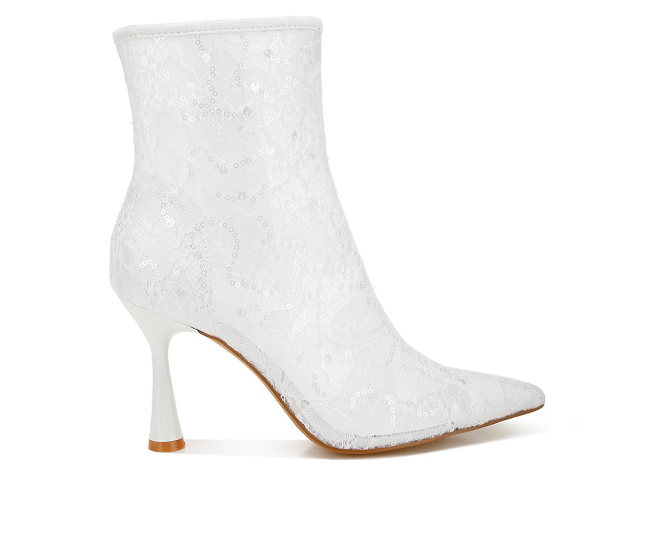 Women's Rag & Co Samia Booties in White color