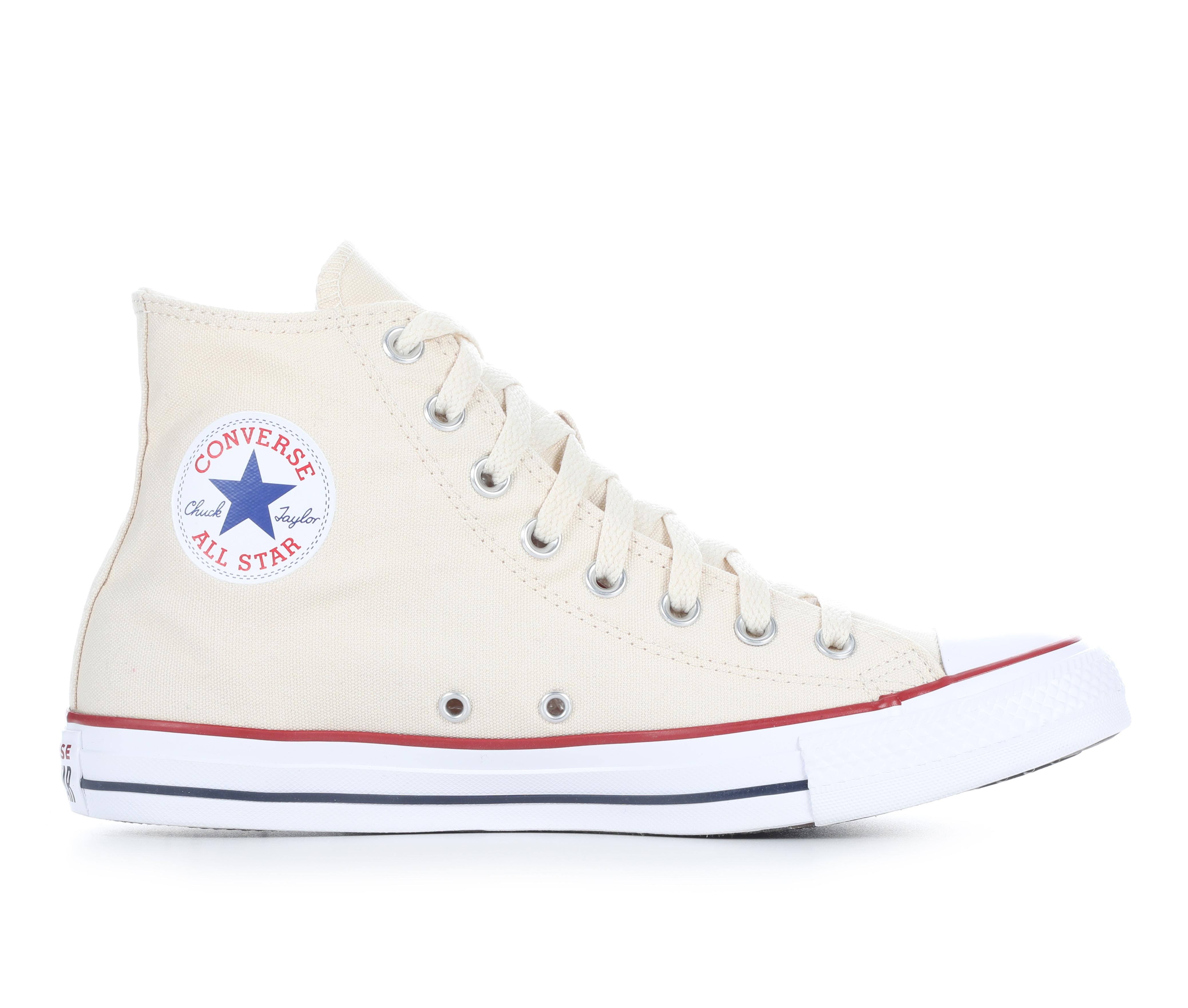 Adults' Converse Chuck Taylor All Star Canvas Hi Sneakers in Natural Ivory color