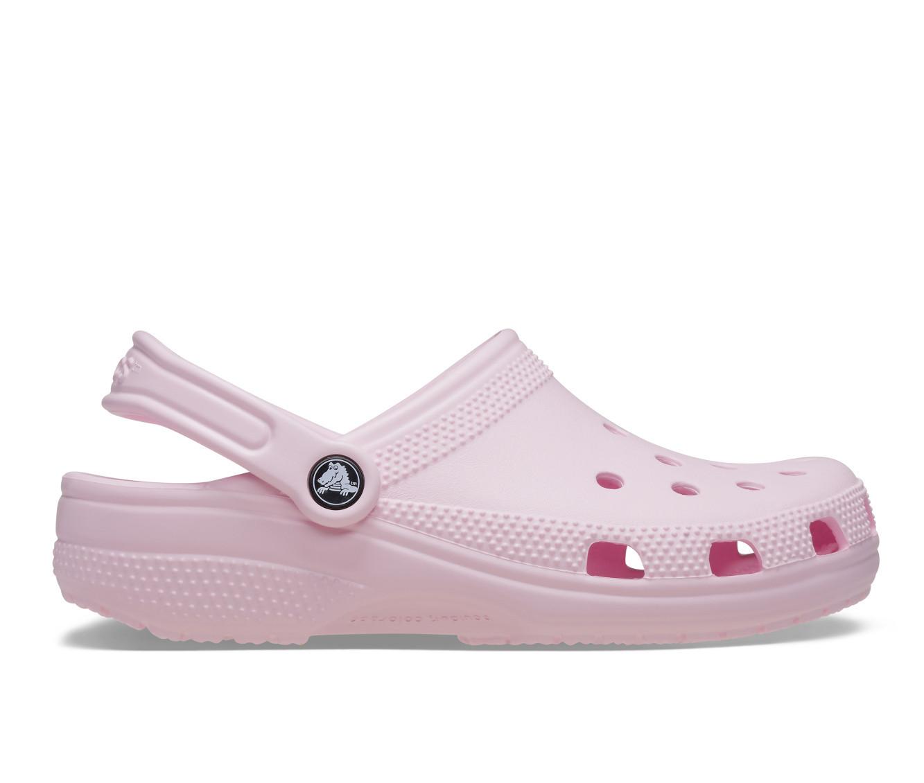 Adults' Crocs Classic Clogs in Pink Milk color